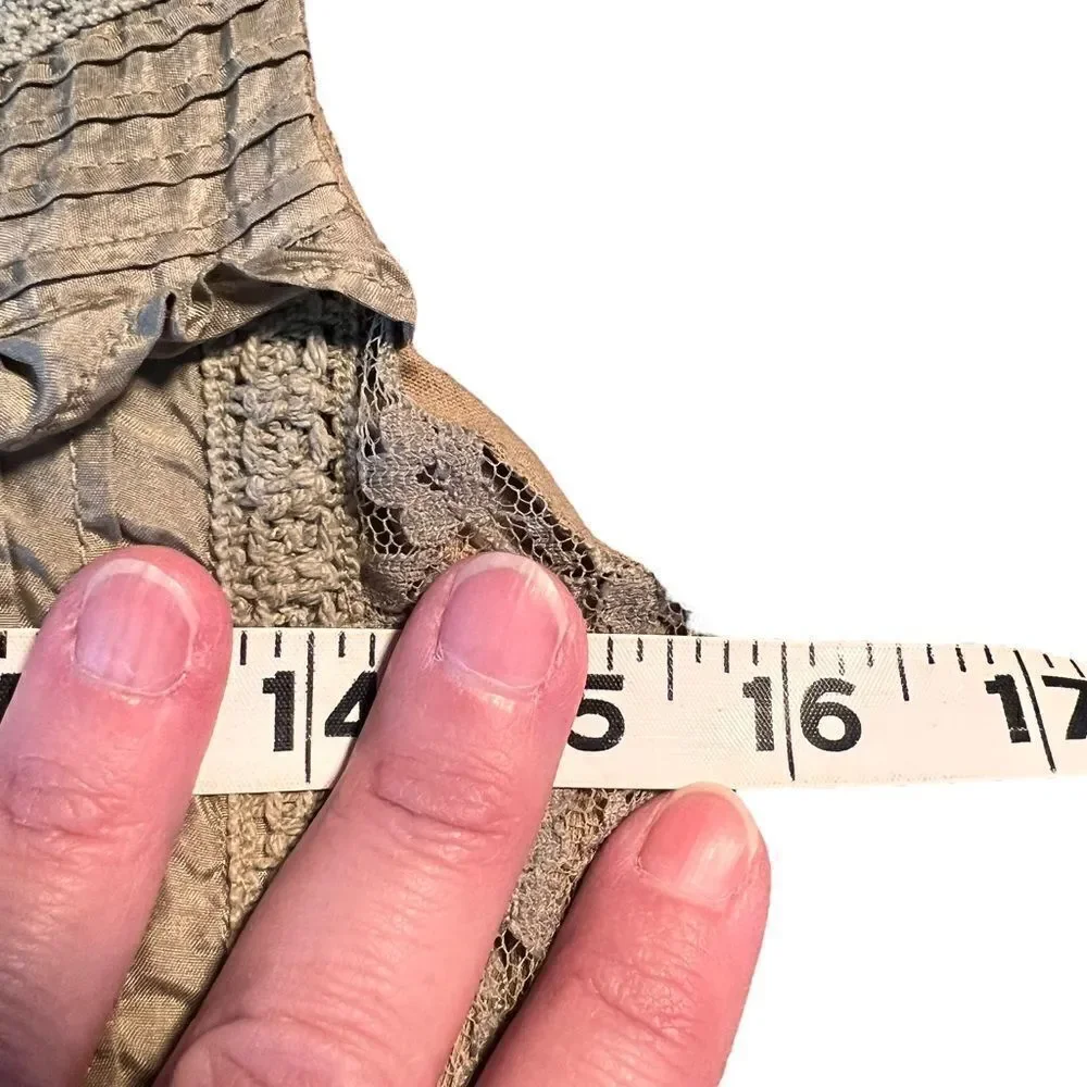 Anthropologie Deletta sage green lace sleeveless top XS - Picture 7 of 9